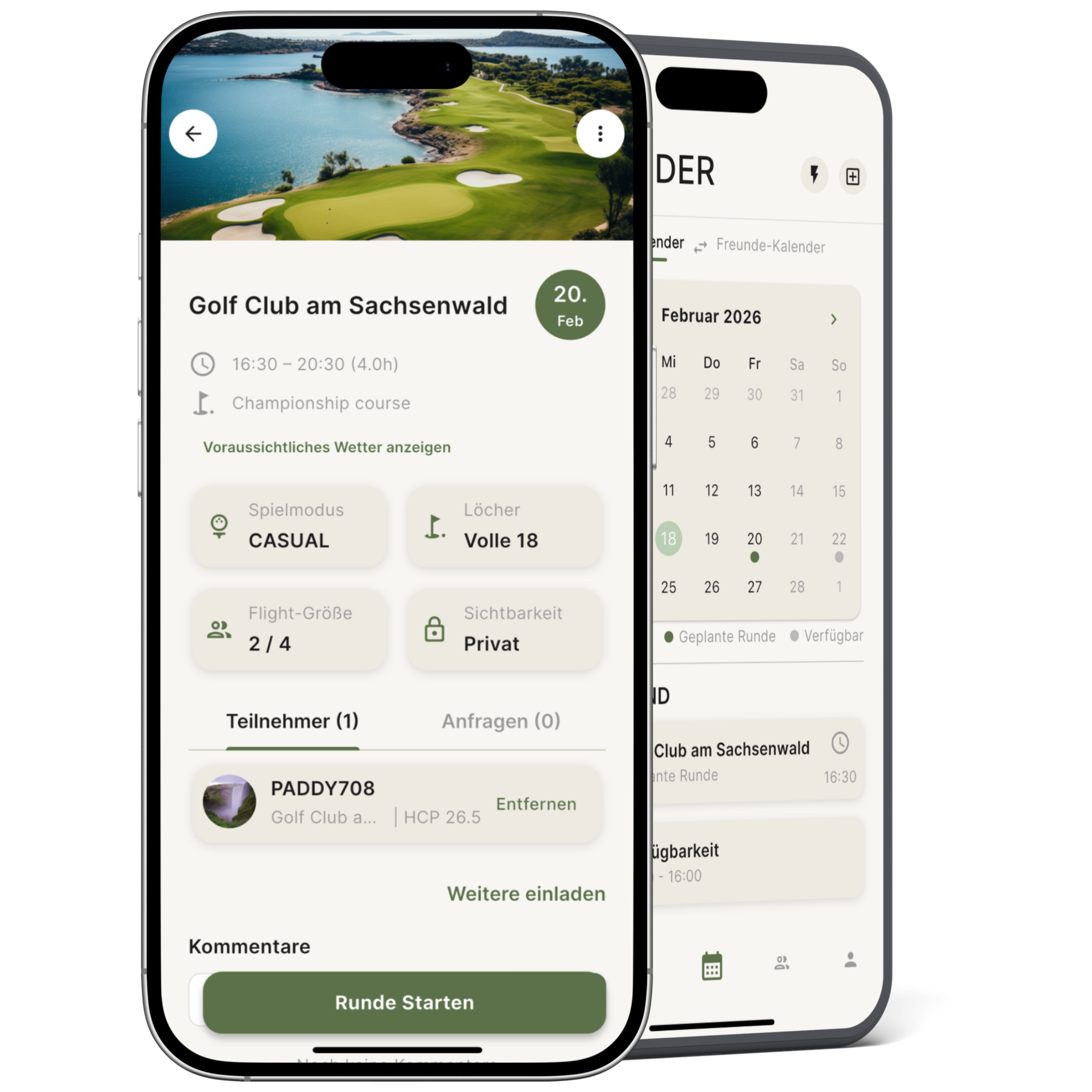 Kalender und Rundenplanung